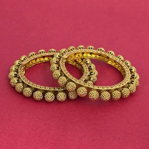 Antique Plain Gold Bangles With Gold Plating