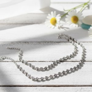 Dainty Floral Chain Anklet