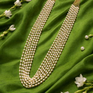 Elegant 5-Strand Pearl Waterfall Necklace